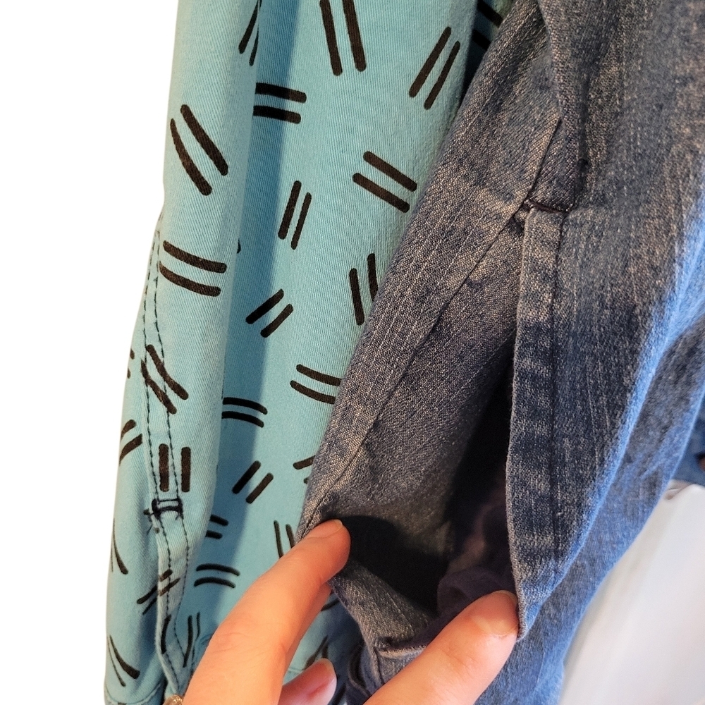 Disney Parks Mickey Mouse Club Retro 90s Colorblock Long Sleeves Denim Jacket - Picture 5 of 11